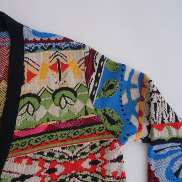 Aldo Martins Nashira Sweater Multi Color Wool Blend Long Cardigan Sweater L - Picture 6 of 15